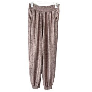 Anthropologie Pants Women's Small Pink Metallic Shimmer Joggers Lounge Holiday